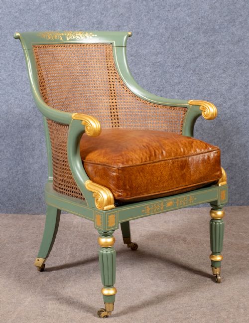 Regency Painted Bergere Chair