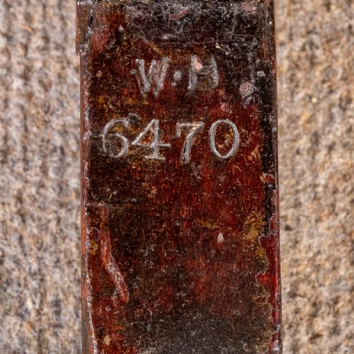 ANTIQUE MAHOGANY AND RED LEATHER CHAIR - ADDITIONAL PHOTO 9