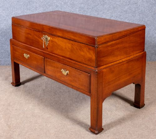 George III Mahogany Blanket Box on Stand