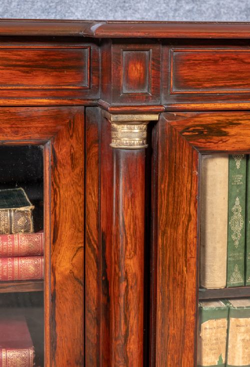 fig 1. Regency Breakfront Rosewood Bookcase