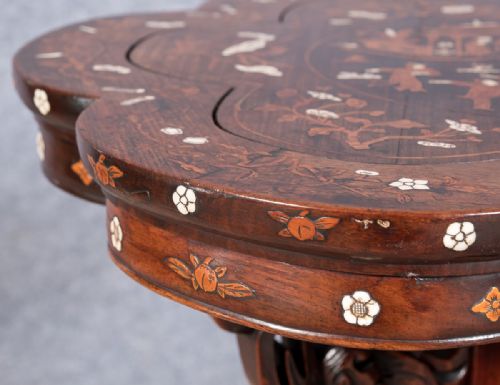 GOOD CHINESE HARDWOOD AND INLAID TABLE - ADDITIONAL PHOTO 1