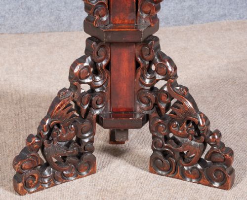 GOOD CHINESE HARDWOOD AND INLAID TABLE - ADDITIONAL PHOTO 2