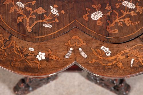 GOOD CHINESE HARDWOOD AND INLAID TABLE - ADDITIONAL PHOTO 4
