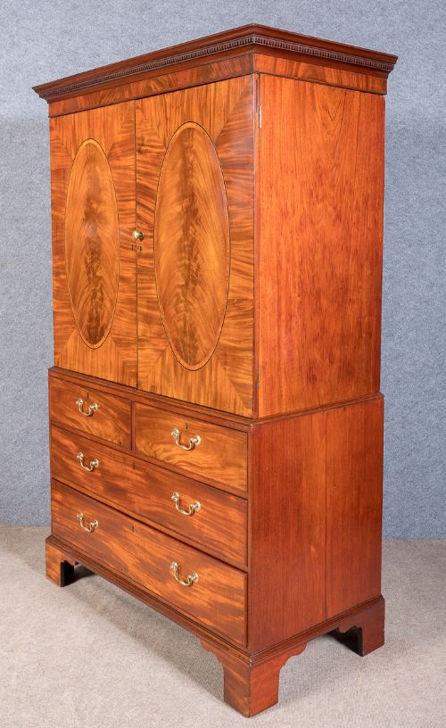 Good George III Mahogany Linen Press