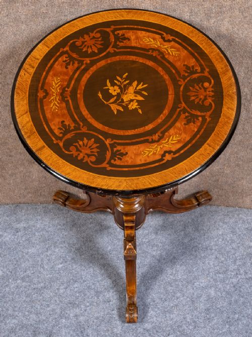 Victorian Marquetry Inlaid Occasional Table