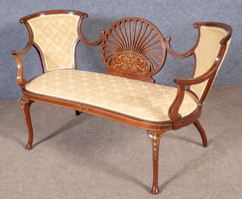 Edwardian Inlaid Settee