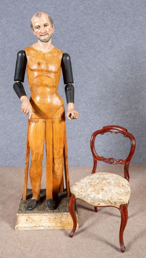 19th.c. Life Size Articulated Wooden Figure
