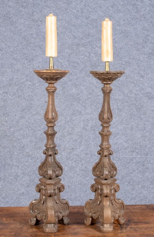 Pair of Pricket Candlesticks