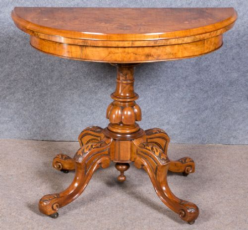 Victorian Walnut Card Table