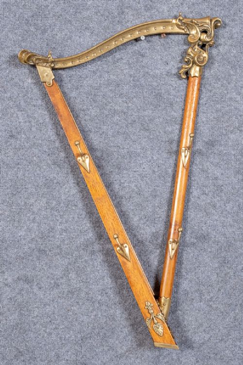 Unusual Harp Shaped Hanging Hallstand