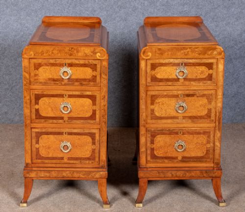 Stunning Pair of Art Deco Bedside Chests