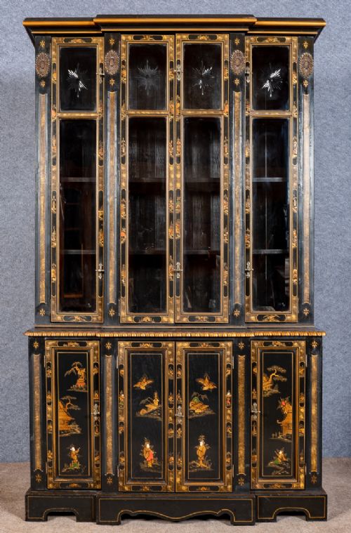 Chinoiserie Breakfront Bookcase