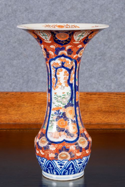Imari Trumpet Shaped Vase