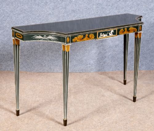 Unusual Regency Style Painted Console Table