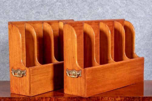 Pair of Mahogany Bottle Carriers