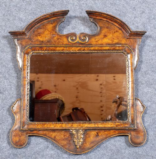 Attractive George I Style Walnut Wall Mirror