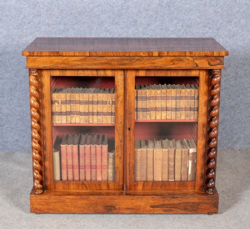 Early Victorian Rosewood Dwarf Bookcase