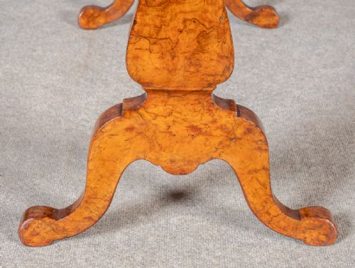 VICTORIAN BURR WALNUT CARD TABLE - ADDITIONAL PHOTO 6