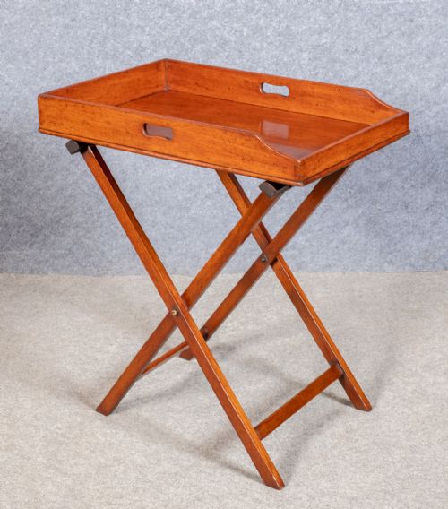 Antique Mahogany Butlers Tray on Stand