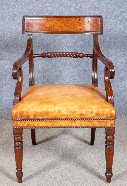 Regency Rope Back Elbow Open Arm Chair