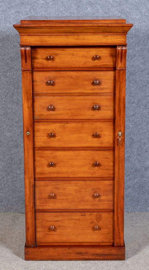 Good Quality Victorian Mahogany Secretaire Wellington Chest