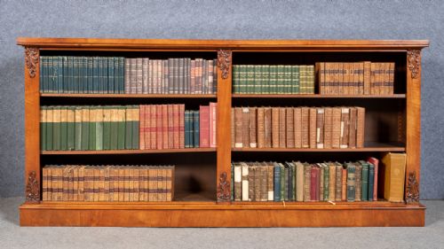 Good Quality Victorian Walnut Open Bookcase