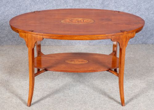 Edwardian Sheraton Revival Inlaid Coffee Table