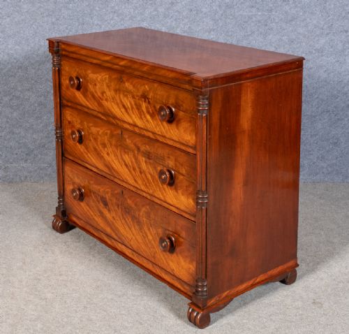 Unusual Figured Mahogany Chest of Drawers