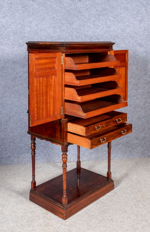 Good Quality Rosewood Folio Cabinet