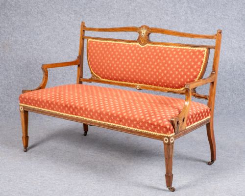 Good Quality Rosewood and Inlaid Settee