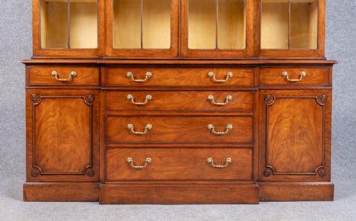fig 1. George III Style Mahogany Breakfront Bookcase