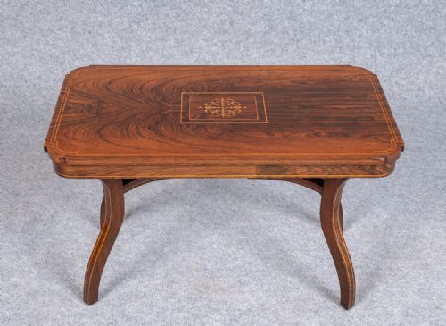 Small Inlaid Rosewood Coffee Table