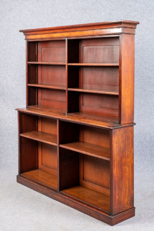 Antique Mahogany Open Bookcase