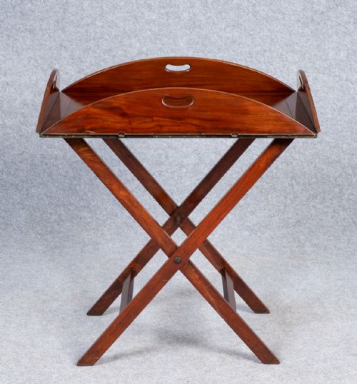 Antique Mahogany Butlers Tray on Stand