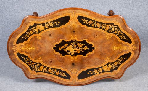 FINE VICTORIAN WALNUT MARQUETRY INLAID CENTRE TABLE - ADDITIONAL PHOTO 8