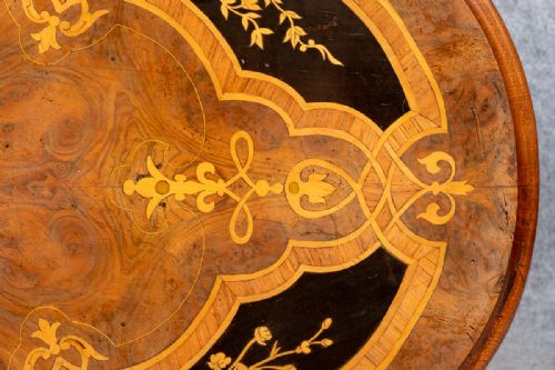 FINE VICTORIAN WALNUT MARQUETRY INLAID CENTRE TABLE - ADDITIONAL PHOTO 10