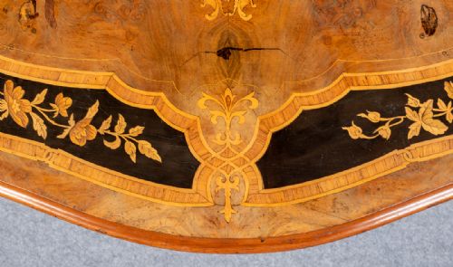 FINE VICTORIAN WALNUT MARQUETRY INLAID CENTRE TABLE - ADDITIONAL PHOTO 11