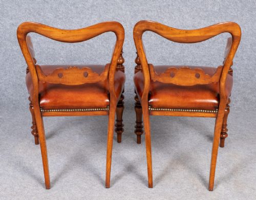 GOOD QUALITY PAIR OF MAHOGANY ELBOW CHAIRS - ADDITIONAL PHOTO 6