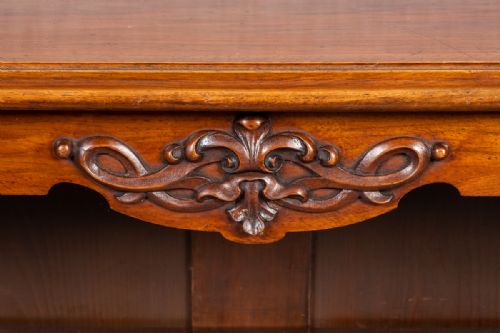 fig 1. C. Hindley & Sons Walnut Open Bookcase