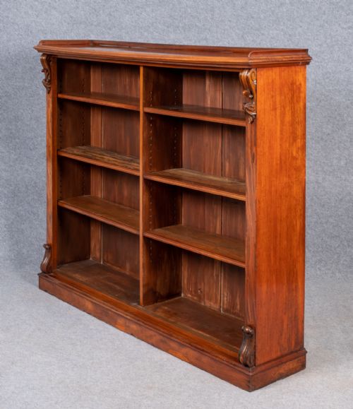Victorian Mahogany Open Bookcase