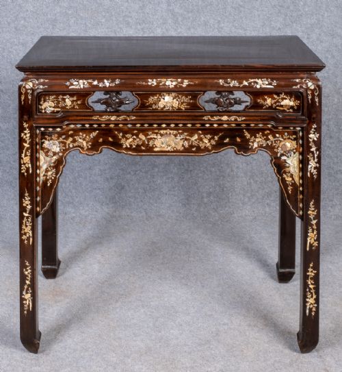 Chinese Mother of Pearl Inlaid Console Table