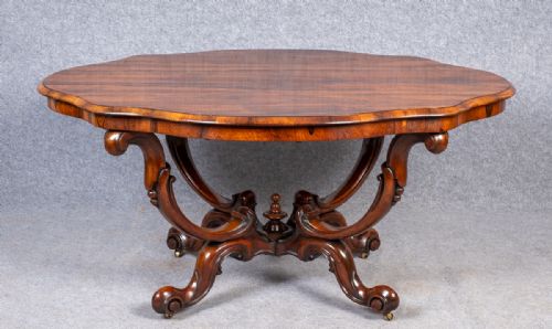 FINE ROSEWOOD BASKET BASE TABLE - ADDITIONAL PHOTO 2