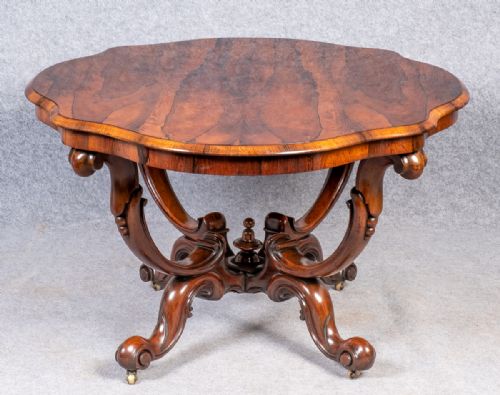 FINE ROSEWOOD BASKET BASE TABLE - ADDITIONAL PHOTO 4
