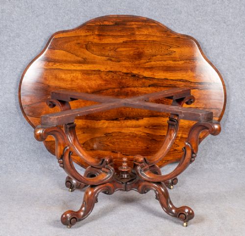 FINE ROSEWOOD BASKET BASE TABLE - ADDITIONAL PHOTO 9