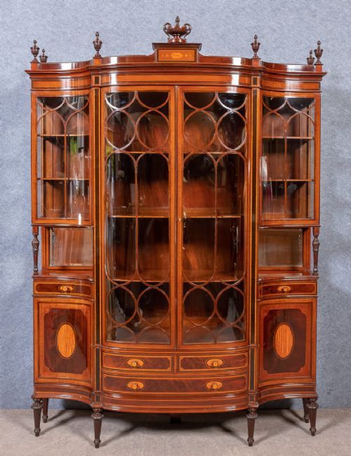 Fine Sheraton Revival Display Cabinet