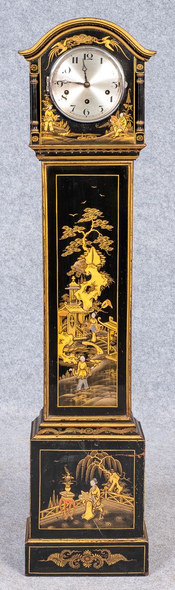 Attractive Chinoiserie Grandmother Longcase Clock