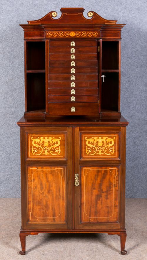 Superb Shapland and Petter Collectors Cabinet