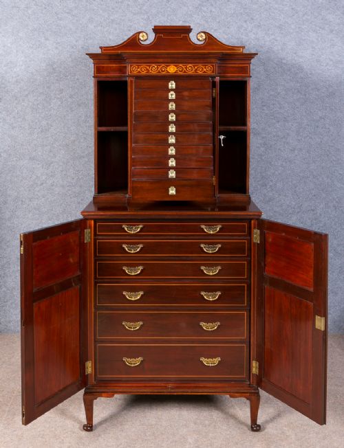 fig 1. Superb Shapland and Petter Collectors Cabinet