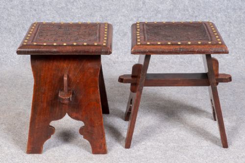Pair of Arts and Crafts Foot Stools