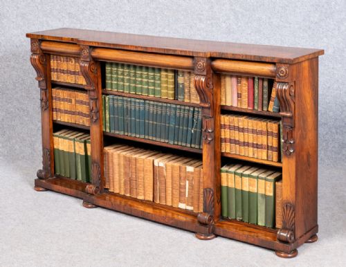 Superb Antique Rosewood Open Bookcase